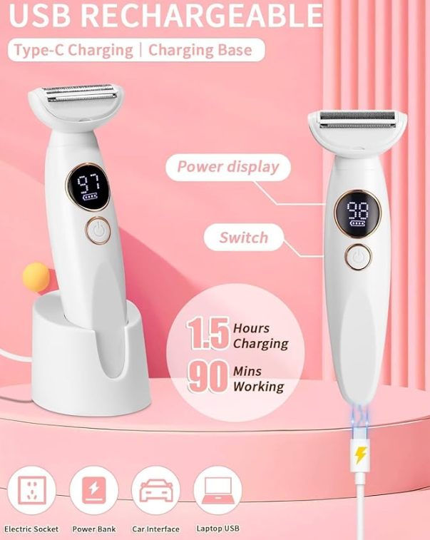 Professional 5-in-1 Women's Electric Shaver Set