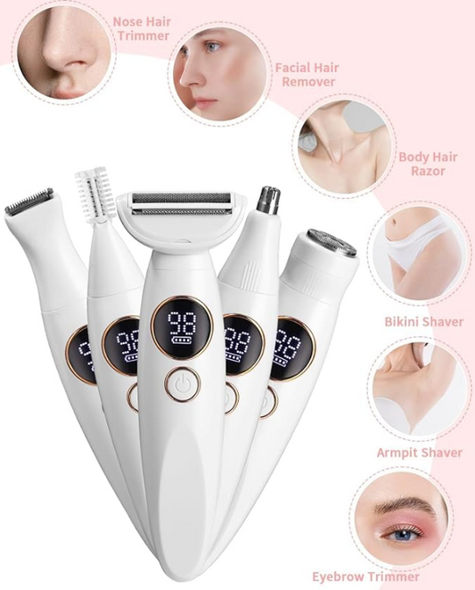 Professional 5-in-1 Women's Electric Shaver Set